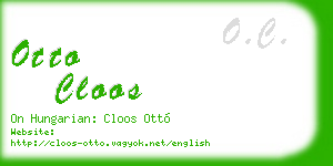 otto cloos business card